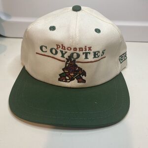 New Vintage Phoenix Coyotes #1 Apparel CCM NHL Snapback Hat Made In Canada